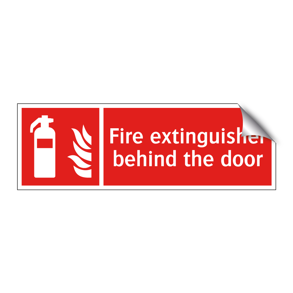 Fire extinguisher behind the door