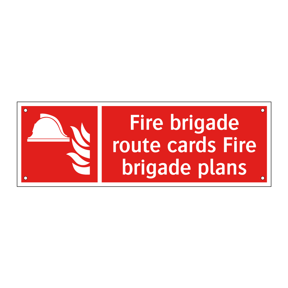 Fire brigade route cards Fire brigade plans