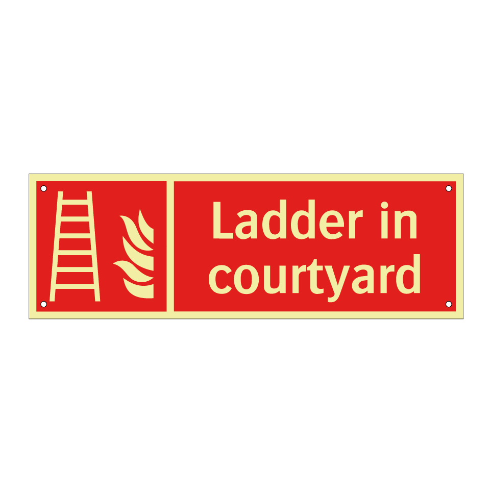 Ladder in courtyard