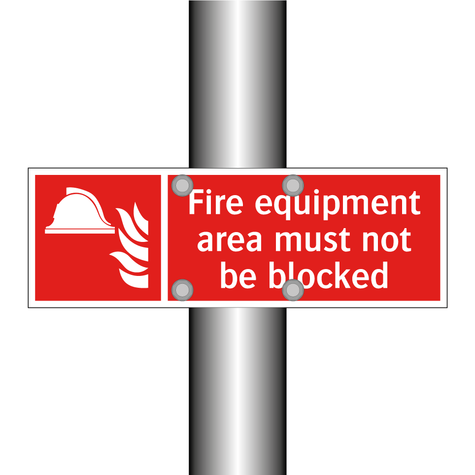 Fire equipment area must not be blocked