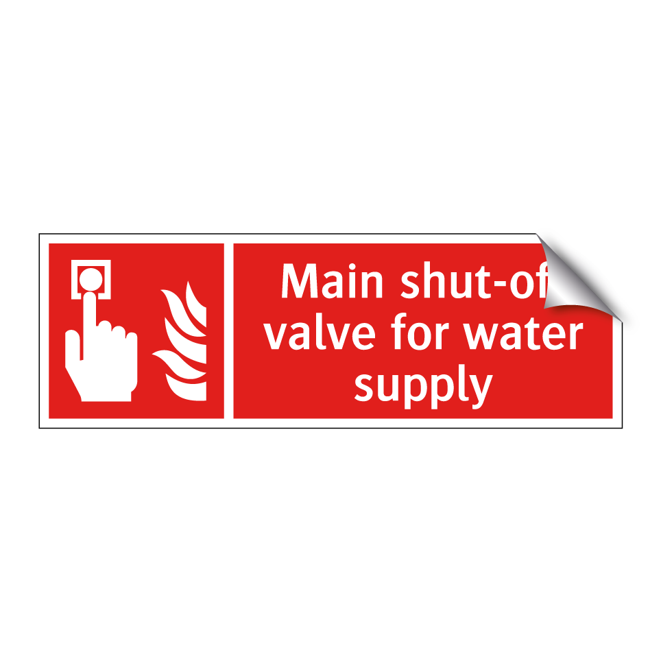 Main shut-off valve for water supply
