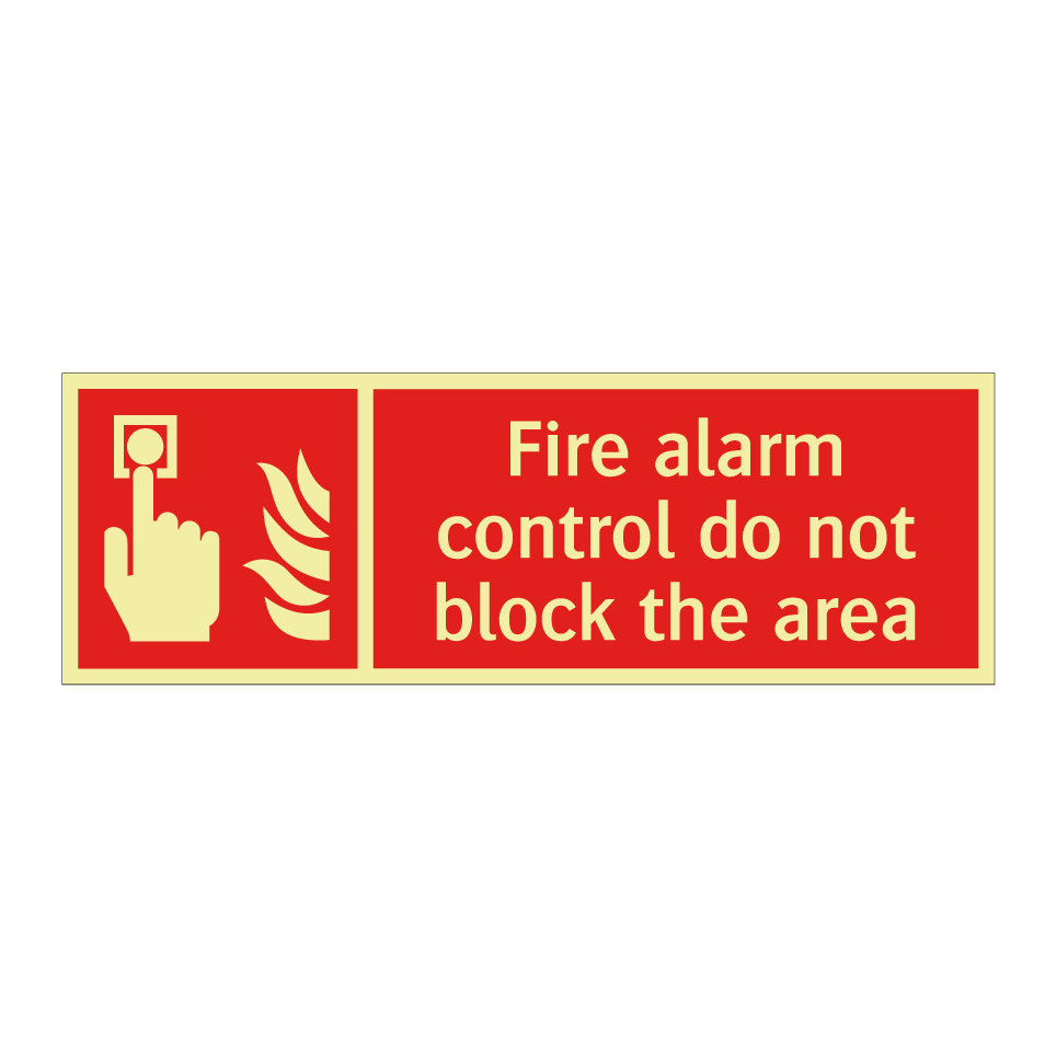 Fire alarm control do not block the area