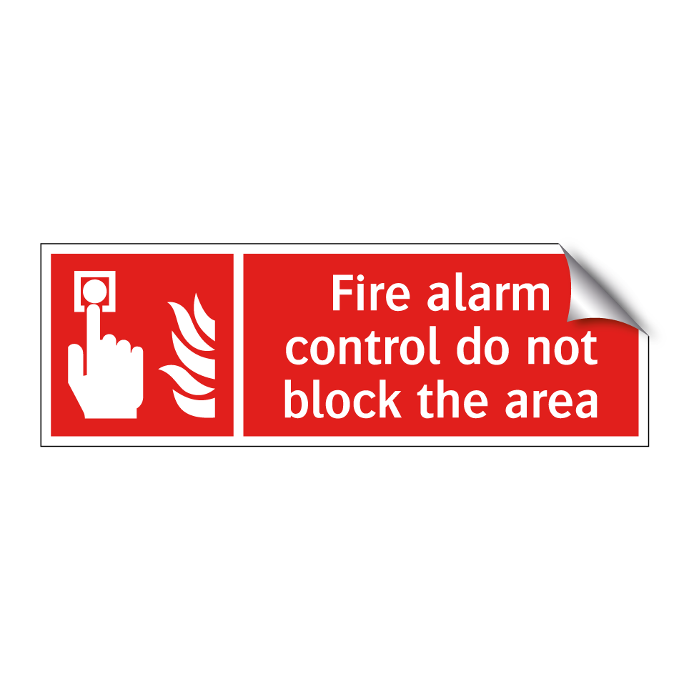 Fire alarm control do not block the area