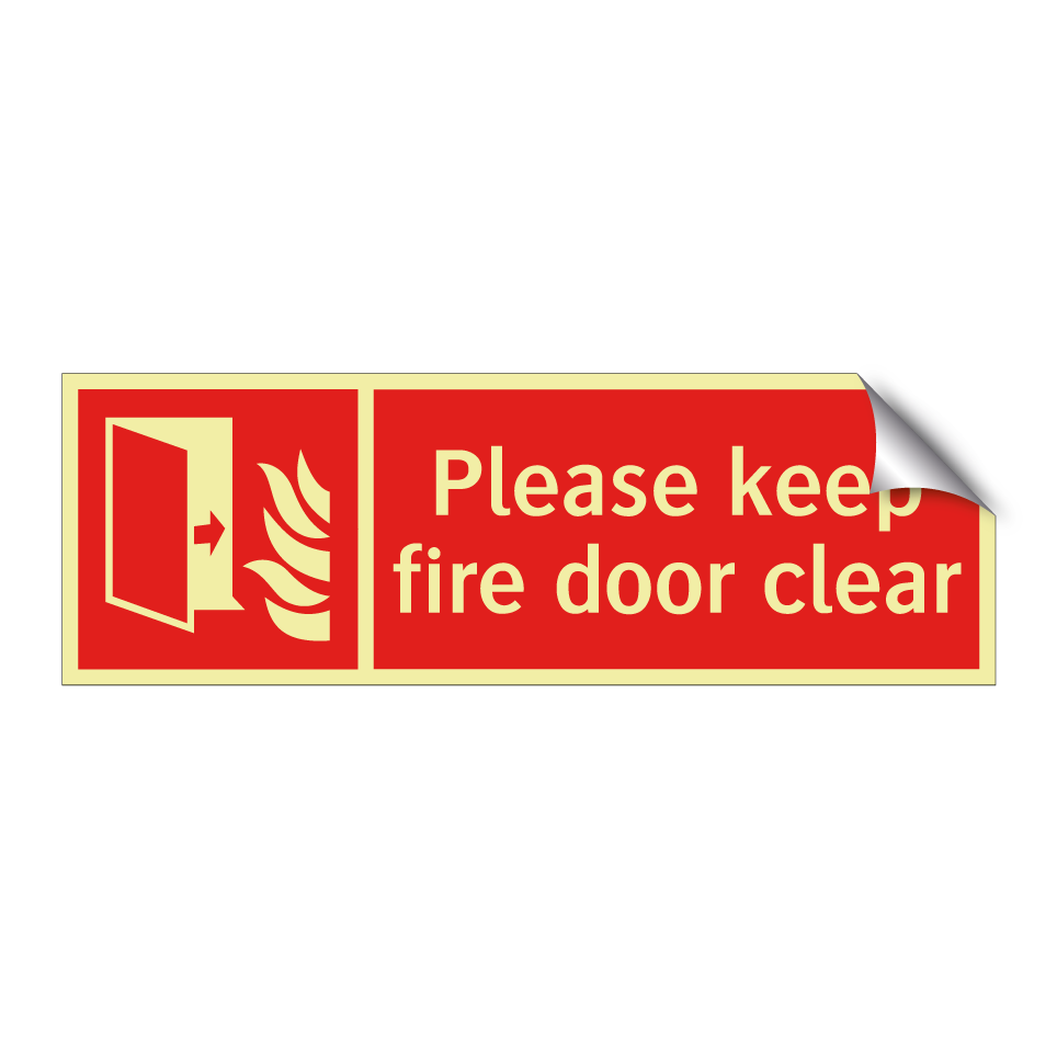 Please keep fire door clear