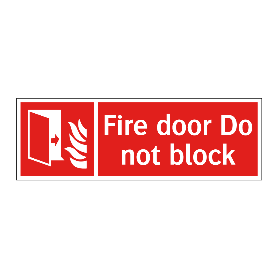 Fire door Do not block
