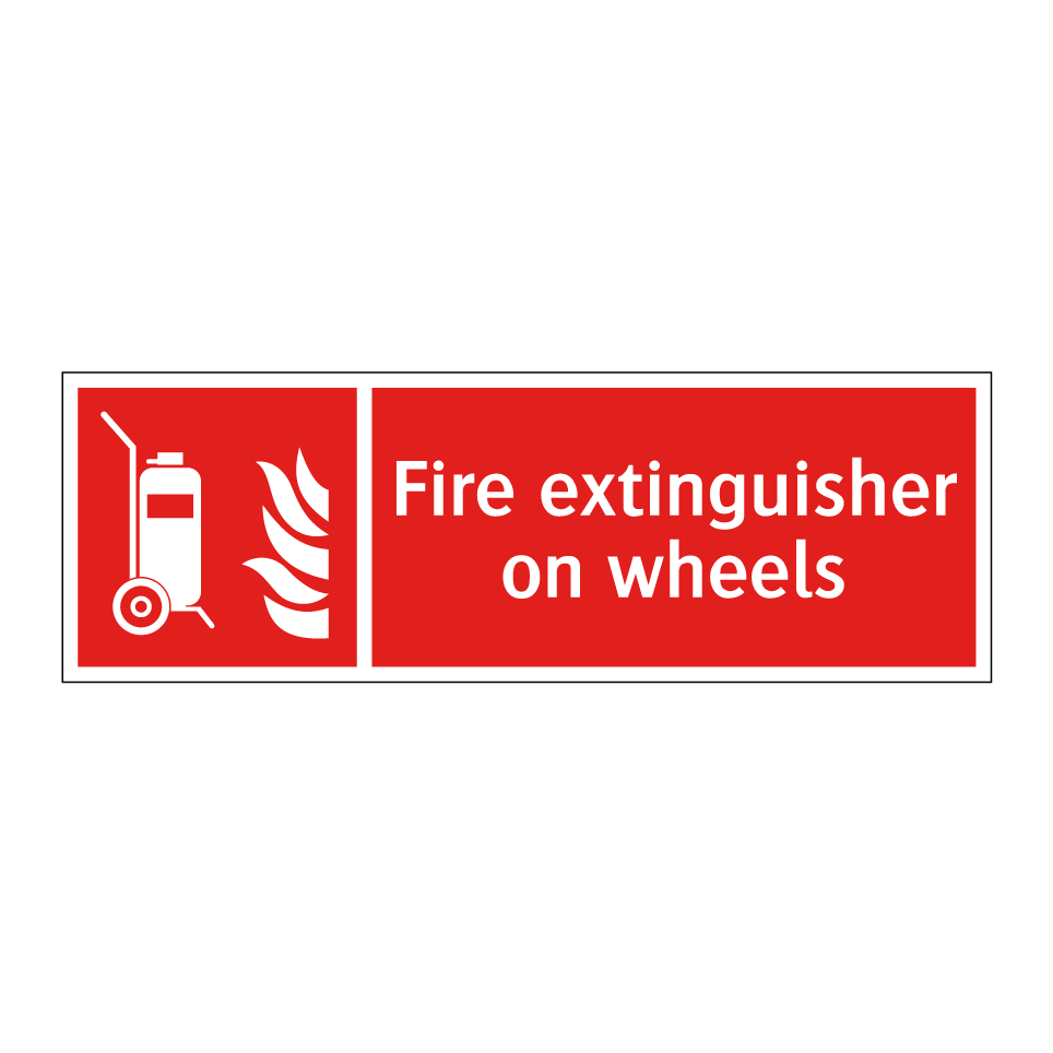 Fire extinguisher on wheels