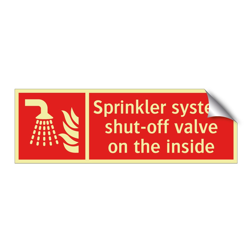 Sprinkler system shut-off valve on the inside