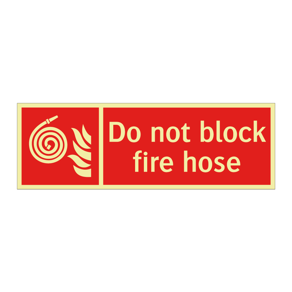 Do not block fire hose