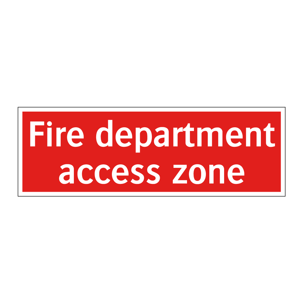 Fire department access zone