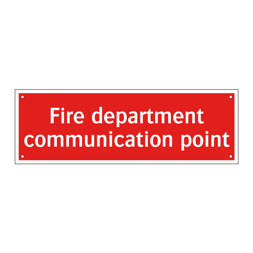 Fire department communication point