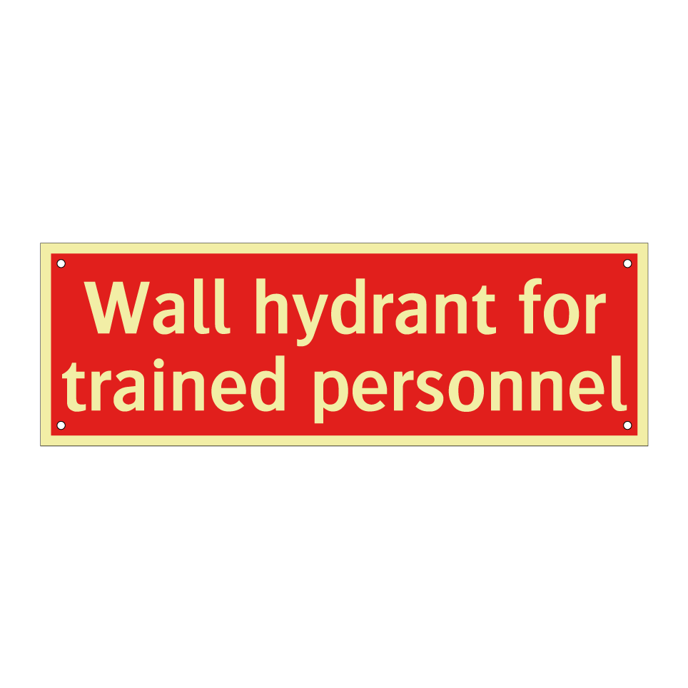 Wall hydrant for trained personnel