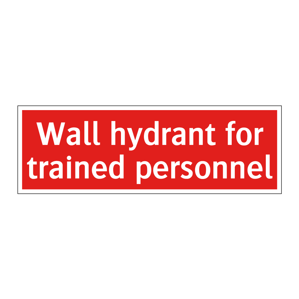 Wall hydrant for trained personnel