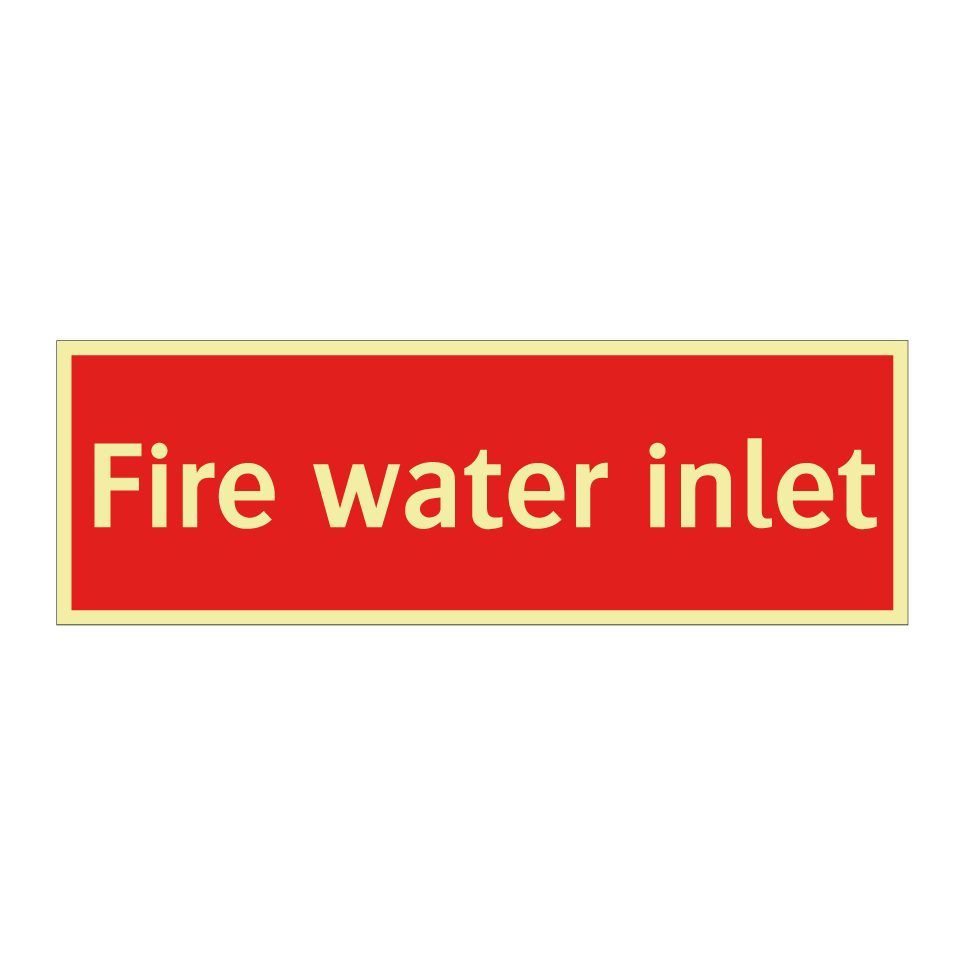 Fire water inlet