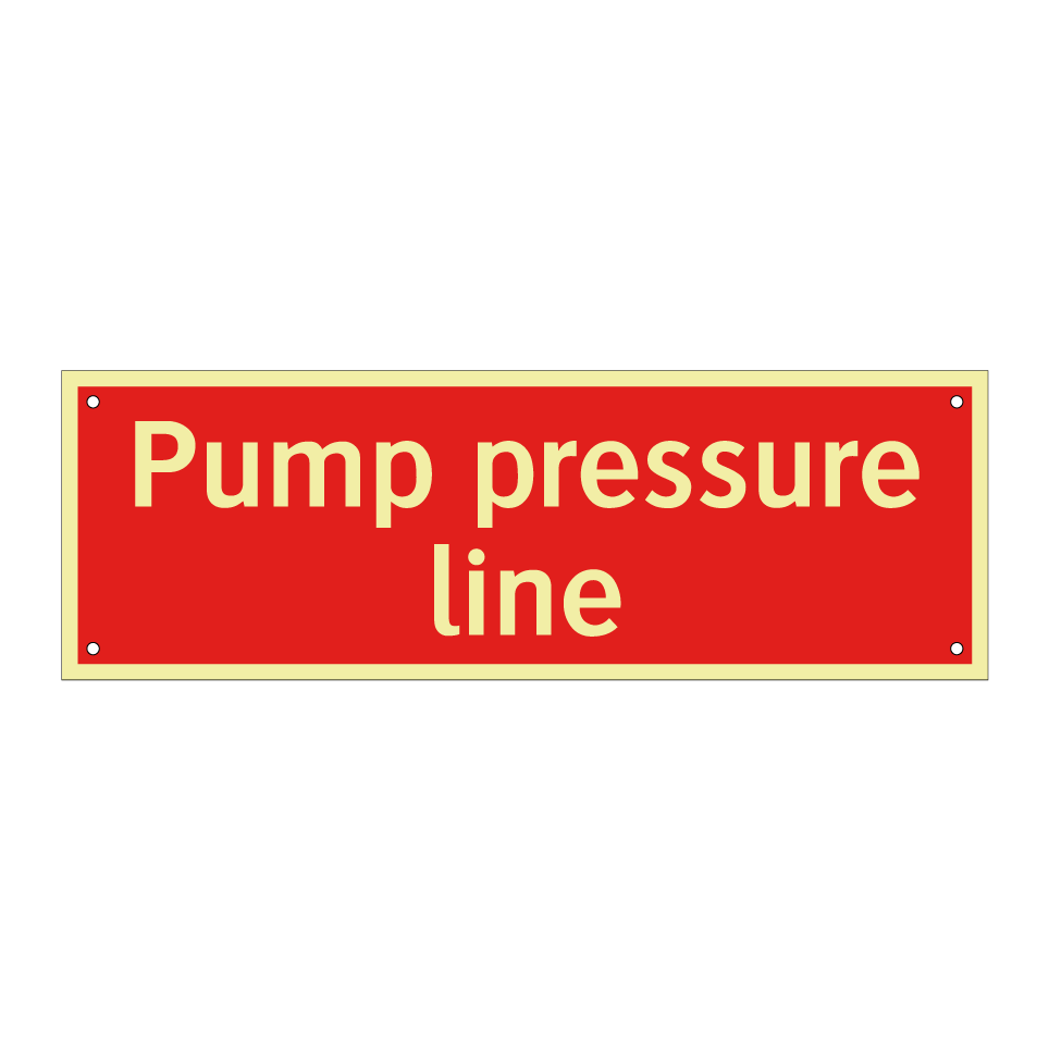 Pump pressure line