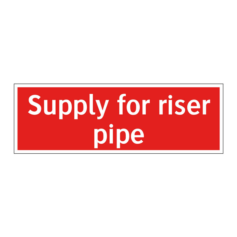 Supply for riser pipe