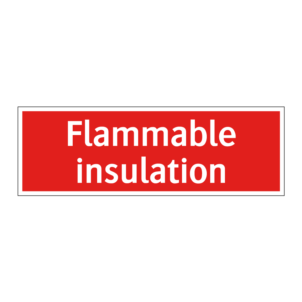 Flammable insulation