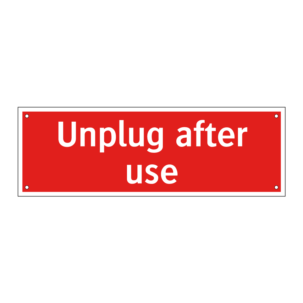 Unplug after use