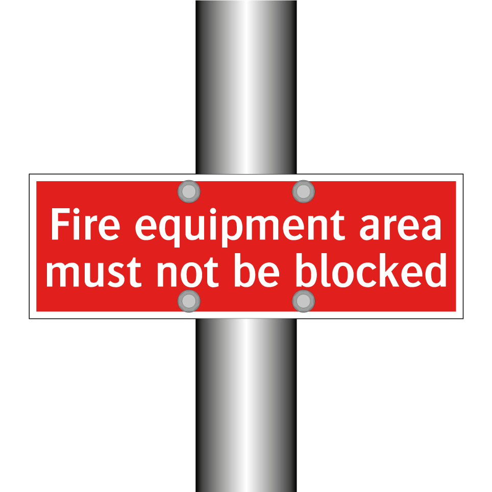 Fire equipment area must not be blocked