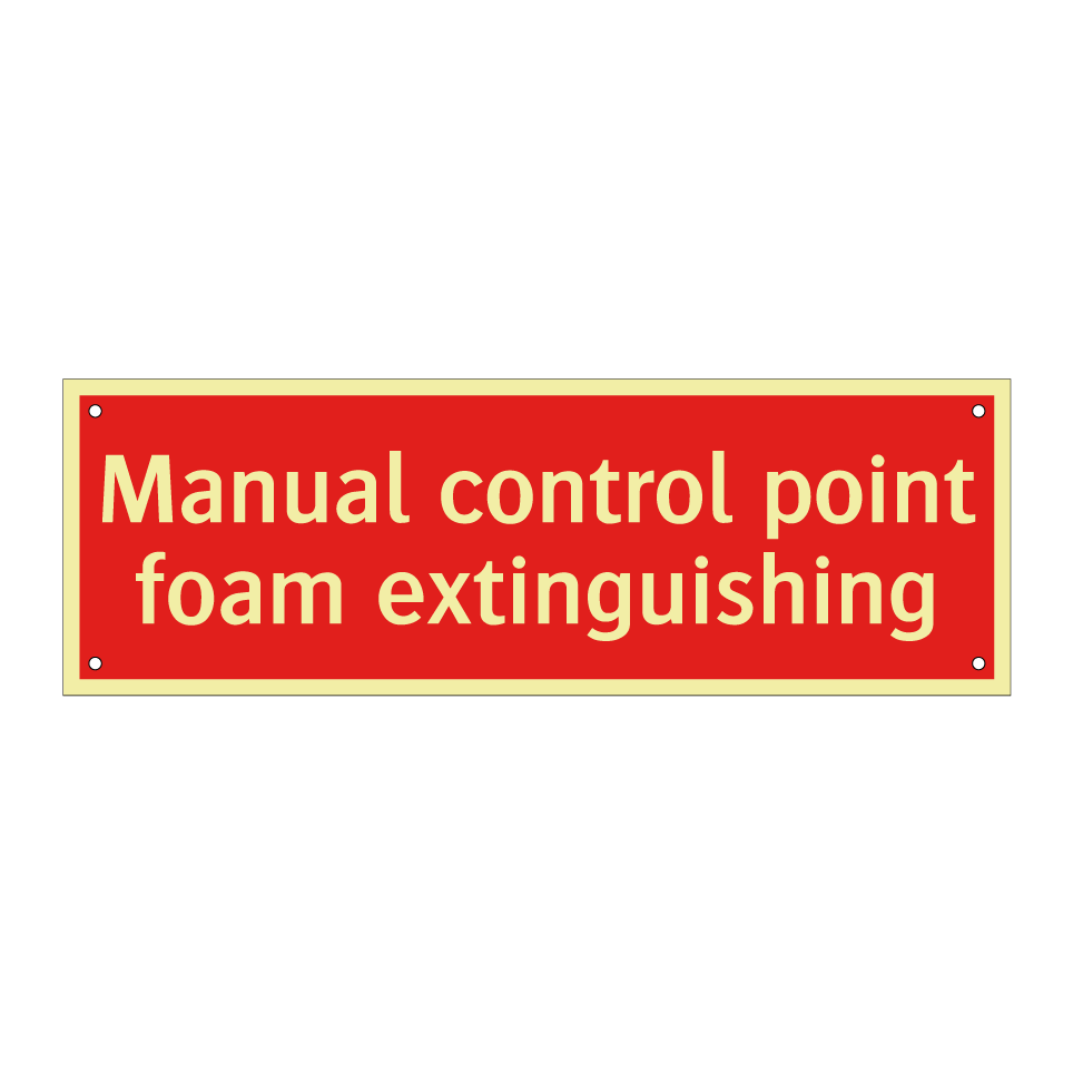 Manual control point foam extinguishing