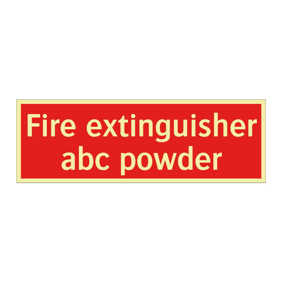 Fire extinguisher abc powder
