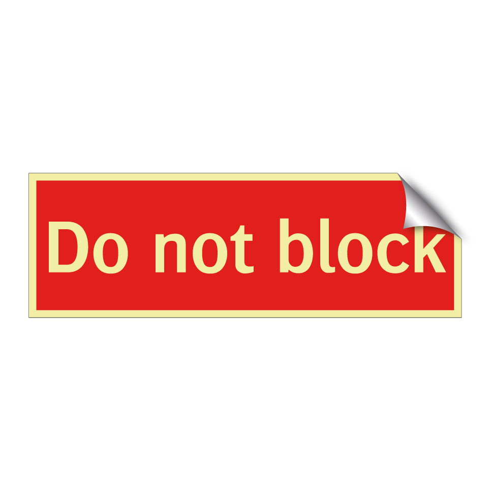 Do not block