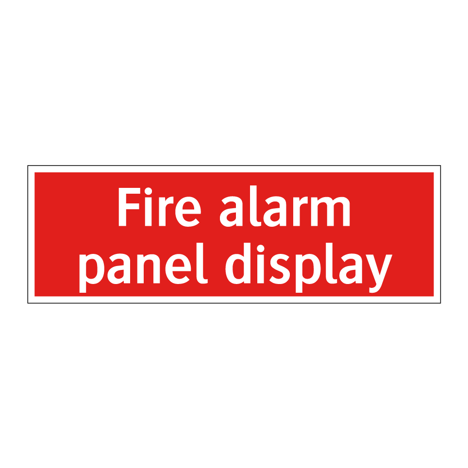 Fire alarm panel display