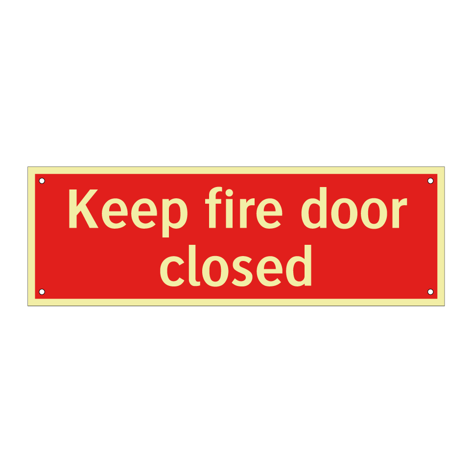 Keep fire door closed