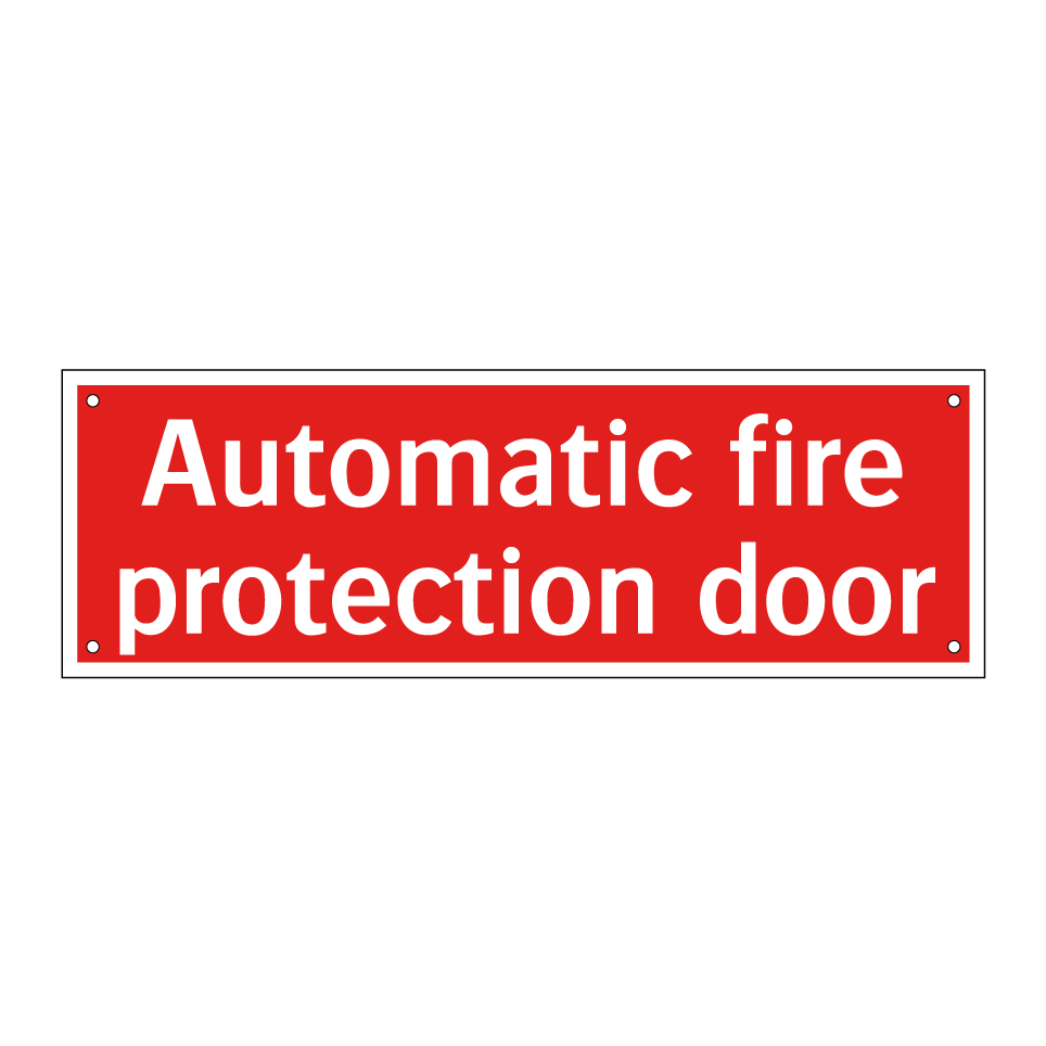 Automatic fire protection door