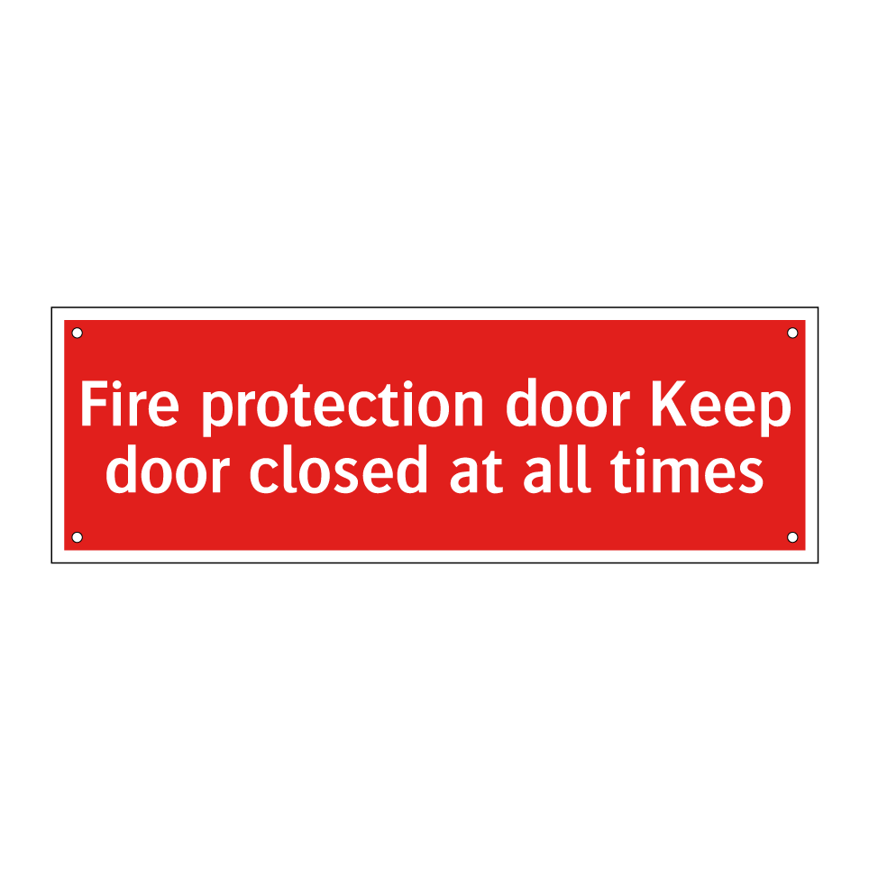 Fire protection door Keep door closed at all times
