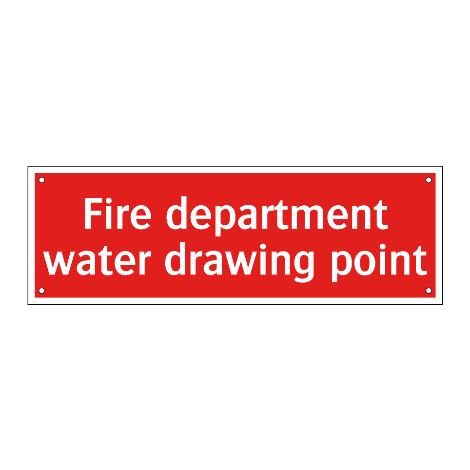 Fire department water drawing point