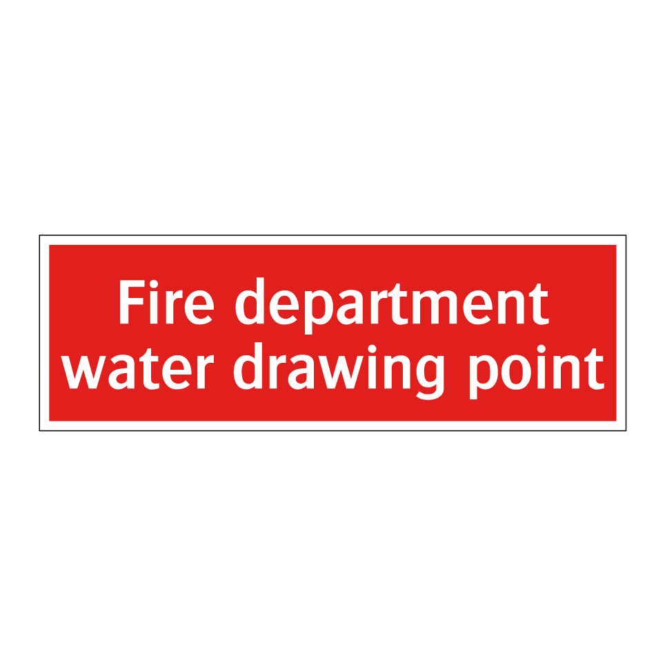 Fire department water drawing point