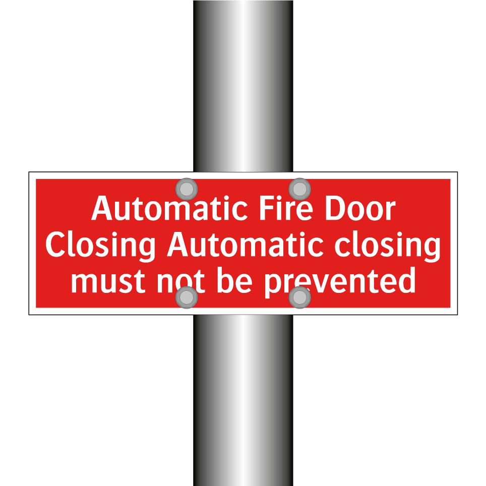 Automatic Fire Door Closing Automatic closing must not be prevented