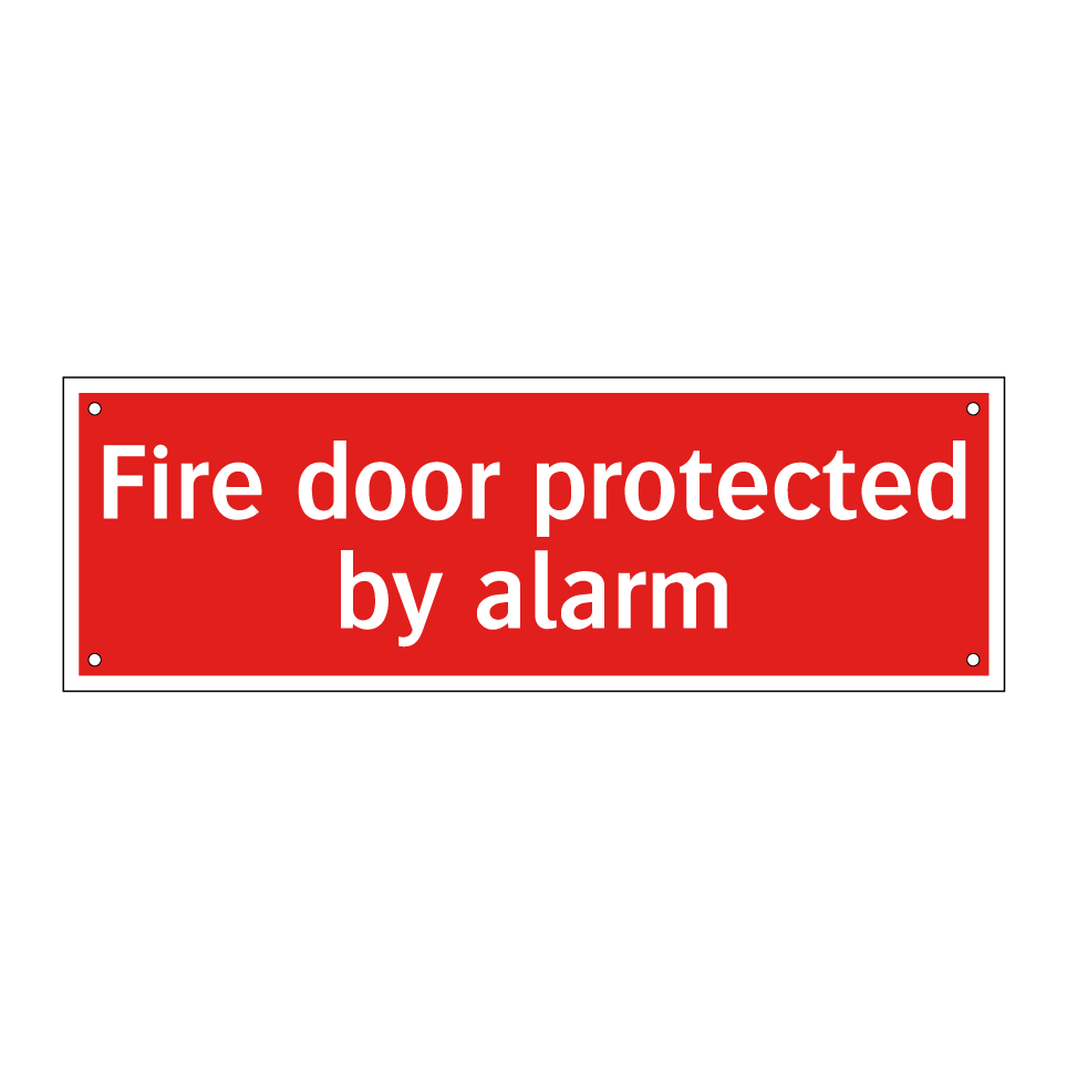 Fire door protected by alarm