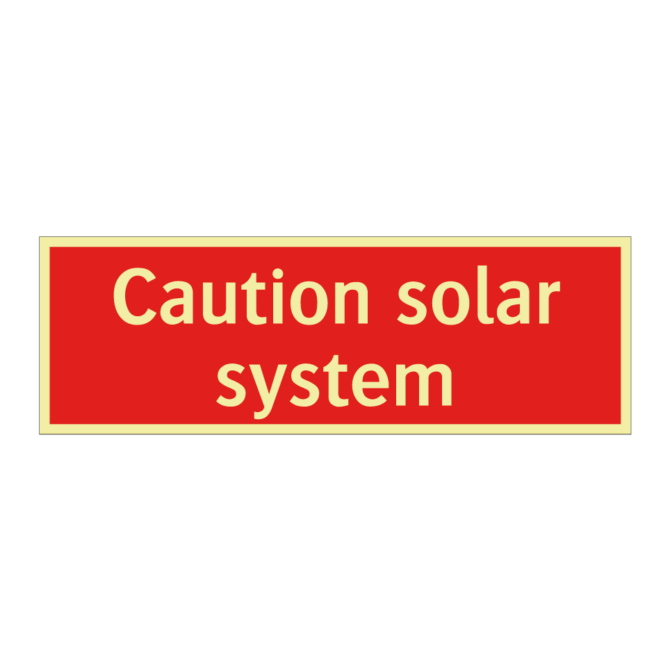 Caution solar system