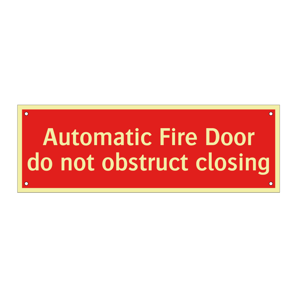Automatic Fire Door do not obstruct closing