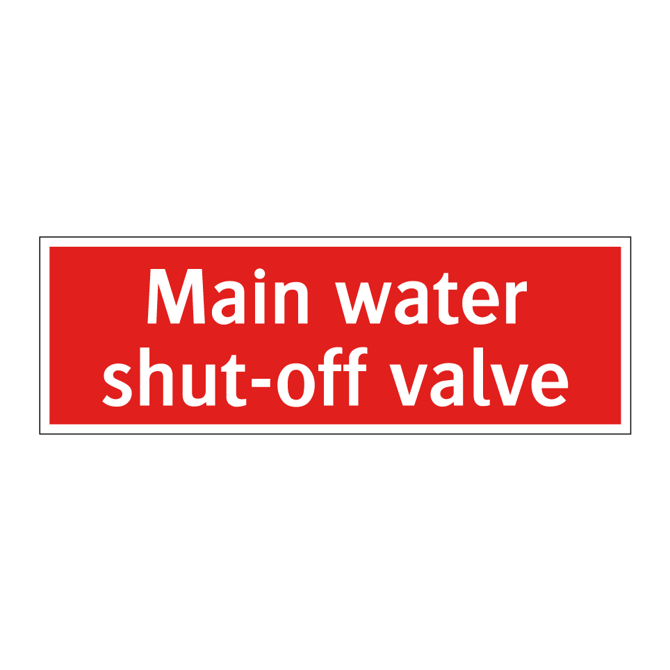Main water shut-off valve