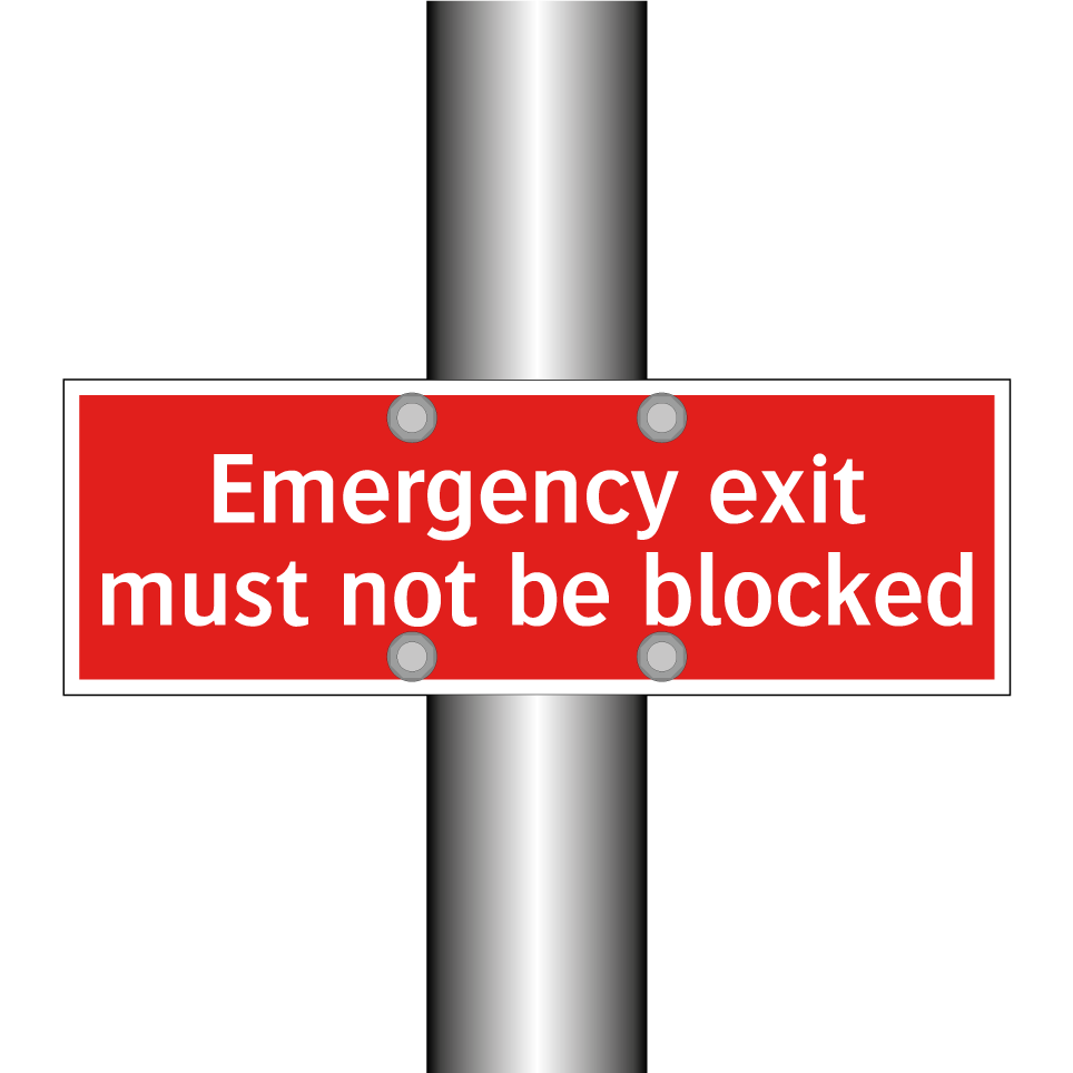 Emergency exit must not be blocked