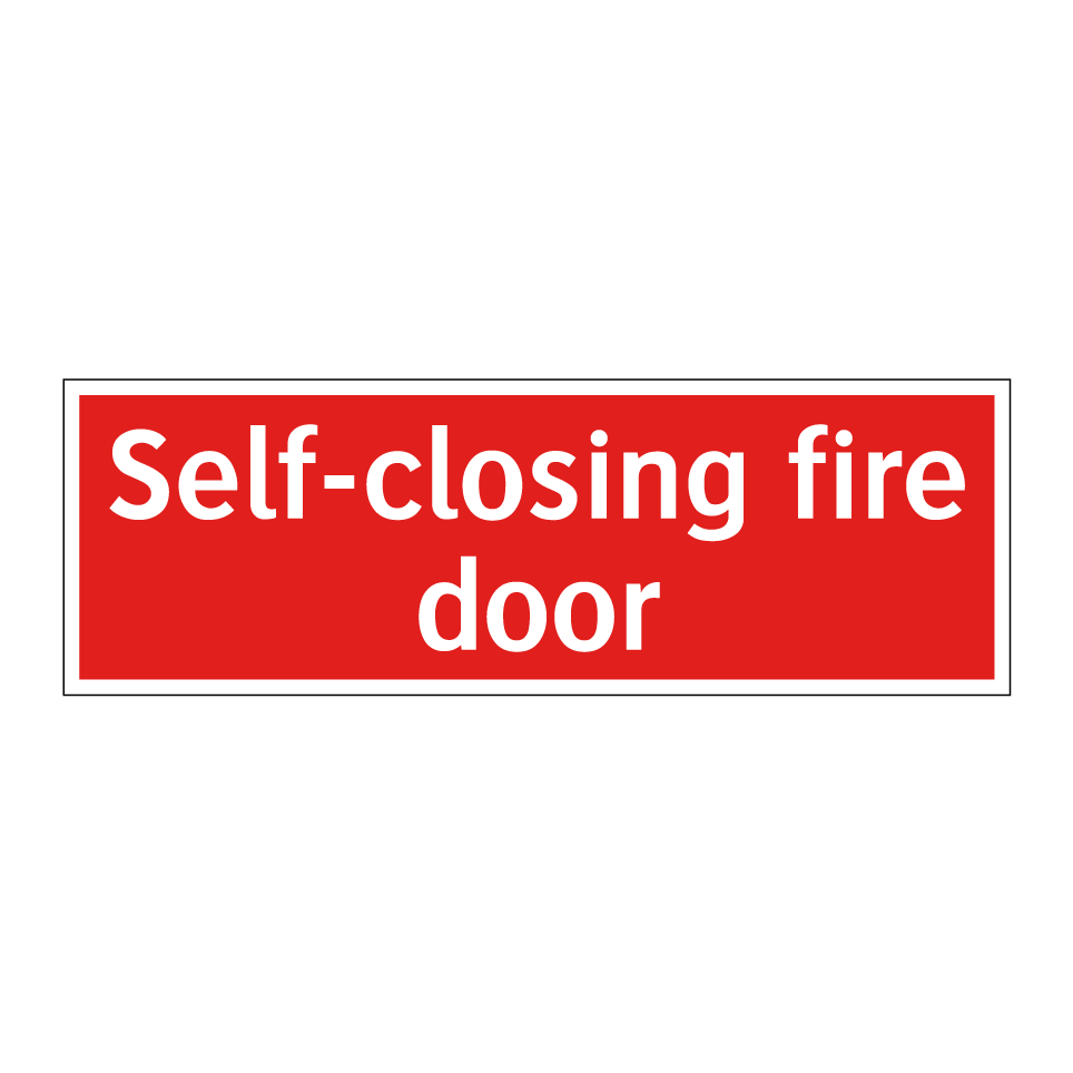 Self-closing fire door