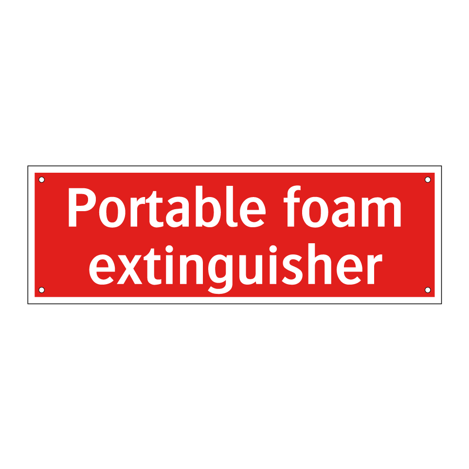 Portable foam extinguisher