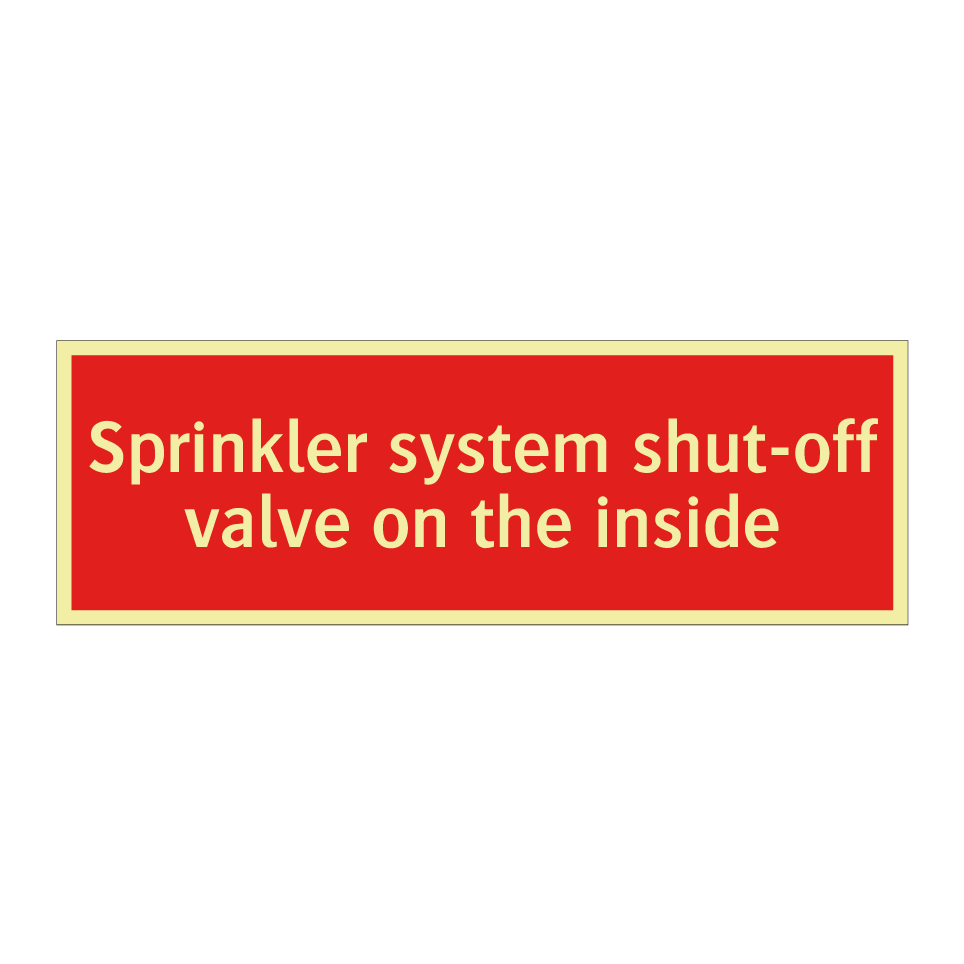 Sprinkler system shut-off valve on the inside