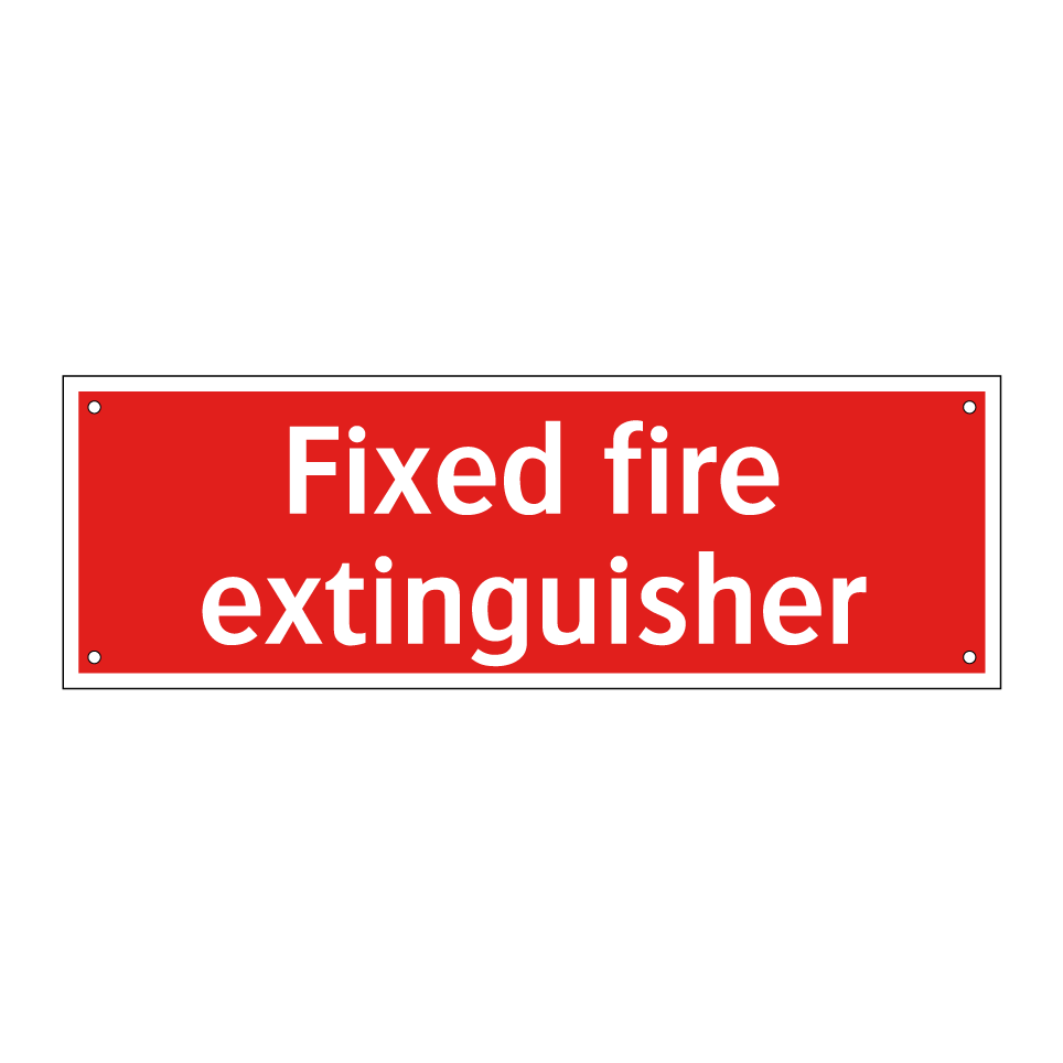 Fixed fire extinguisher