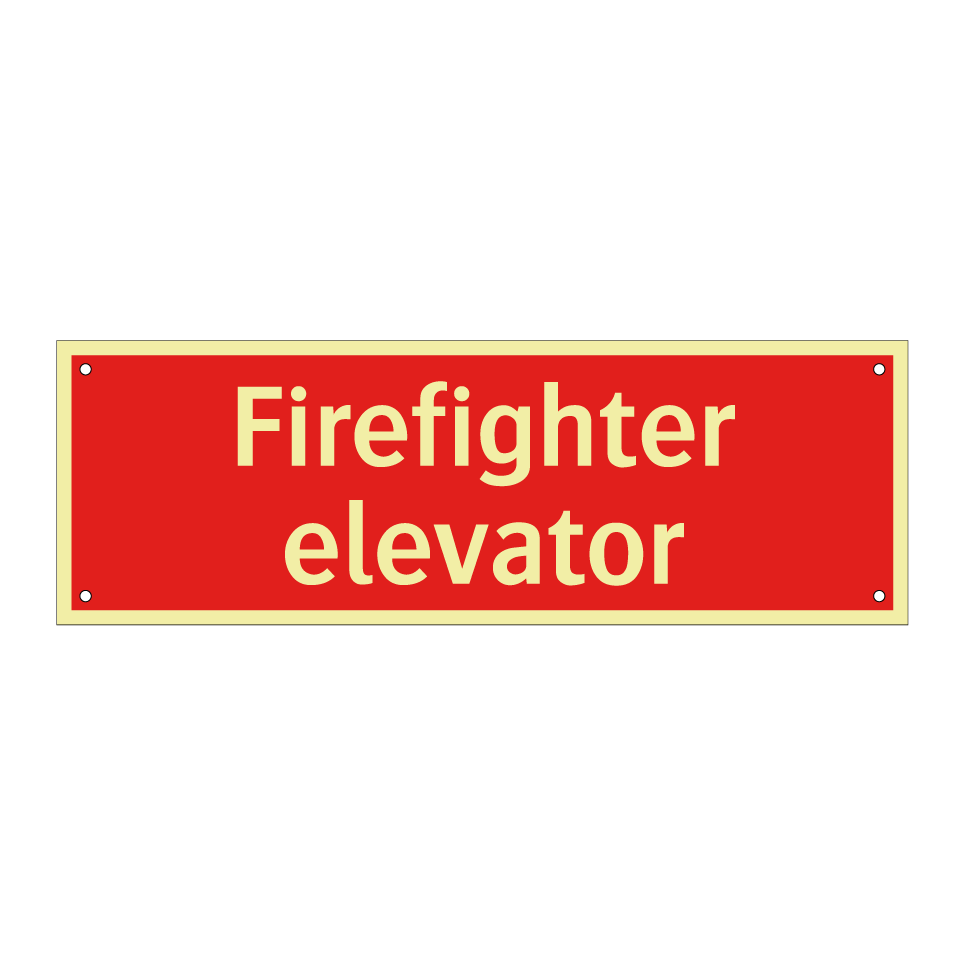 Firefighter elevator