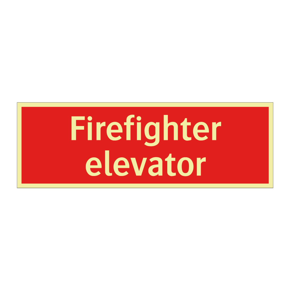 Firefighter elevator