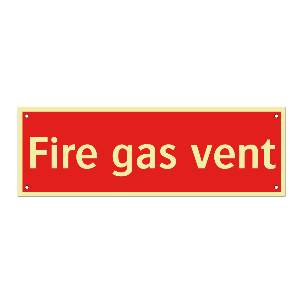 Fire gas vent