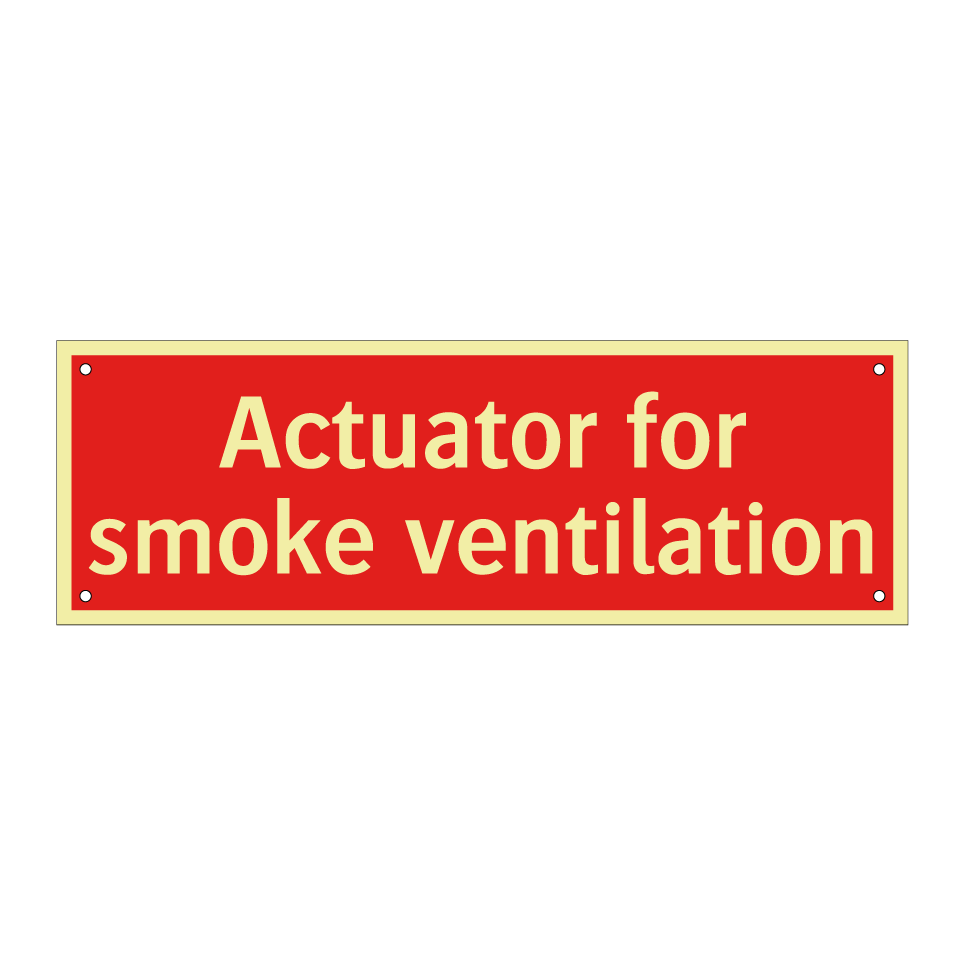 Actuator for smoke ventilation