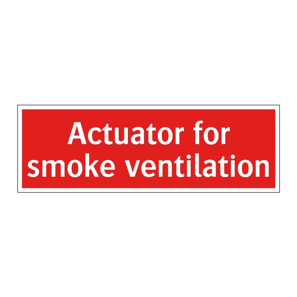 Actuator for smoke ventilation