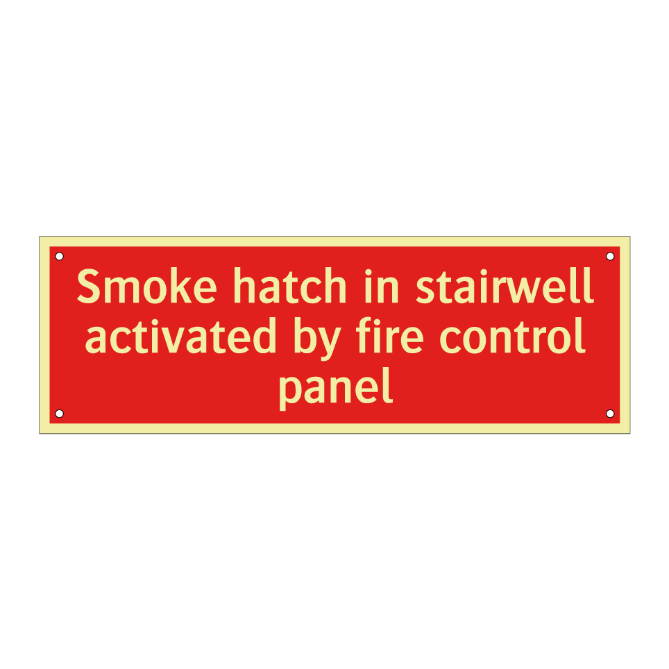 Smoke hatch in stairwell activated by fire control panel
