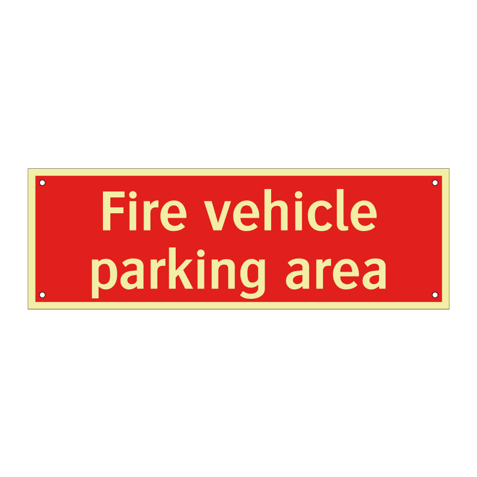 Fire vehicle parking area