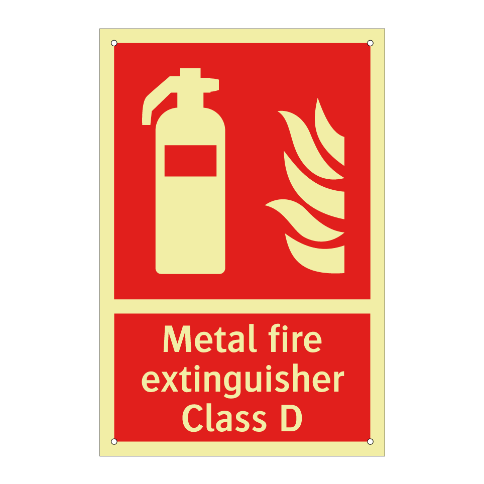 Metal fire extinguisher Class D