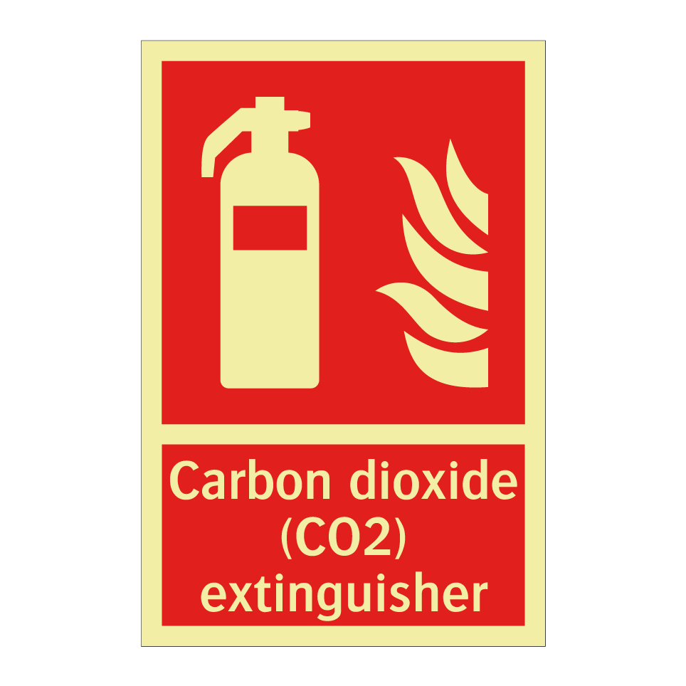 Carbon dioxide (CO2) extinguisher